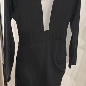 Black Bodycon Long Sleeve Mini Dress